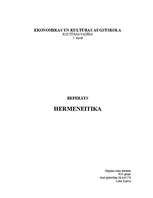Research Papers 'Hermeneitika', 1.