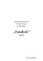 Research Papers 'Handbols, tā nozīme Latvijā', 1.