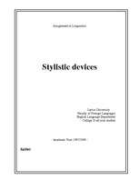 Summaries, Notes 'Stylistic Devices in the English Language', 1.
