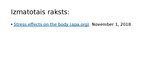 Presentations 'Stress ietekme uz ķermeni', 12.
