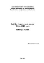 Research Papers 'Latvijas eksports un tā apjomi no 2005. līdz 2010.gadam', 1.
