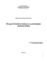 Research Papers 'Eiropas Savienības ietekme uz nacionālajām administrācijām', 12.