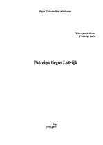 Research Papers 'Patēriņa tirgus Latvijā', 1.