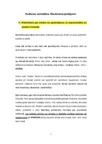 Summaries, Notes 'Kultūras semiotika. Eksāmena jautājumi.', 1.