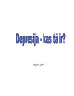 Research Papers 'Depresija - kas tā ir', 1.