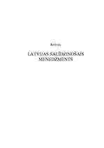 Research Papers 'Latvijas salīdzinošais menedžments', 1.