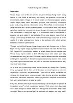 Essays 'Climate change and our future', 1.