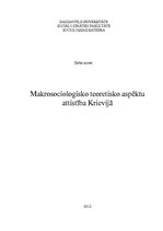 Research Papers 'Makrosocioloģisko teorētisko aspektu attīstība Krievijā', 1.