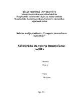 Research Papers 'Sabiedriskā transporta izmantošanas politika Latvijā', 1.