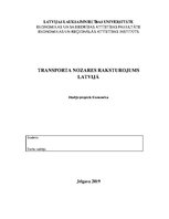 Research Papers 'Transporta nozares raksturojums Latvijā', 1.