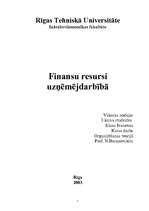 Research Papers 'Finanšu resursi uzņēmējdarbībā', 1.
