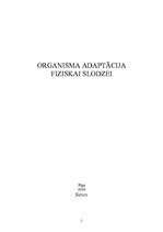 Research Papers 'Organisma adaptācija fiziskai slodzei', 1.