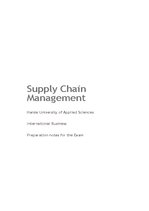 Summaries, Notes 'Supply Chain Management', 1.