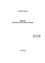 Summaries, Notes 'Konspekts.The history of the idea of Europe', 1.