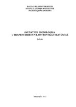 Research Papers 'Jaunatnes socioloģija I.Trapencieres un I.Ostrovskas skatījumā', 1.