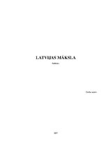 Research Papers 'Latvijas māksla', 1.
