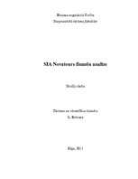 Research Papers 'SIA "Novatours" finanšu analīze', 1.