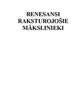 Research Papers 'Renesansi raksturojošie mākslinieki', 1.