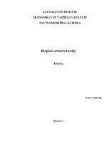 Research Papers 'Eksporta atbalsts Latvijā', 1.