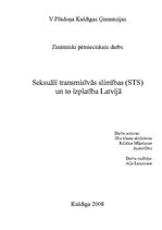 Research Papers 'Seksuāli transmisīvās slimības un to izplatība Latvijā', 1.