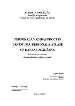 Research Papers 'Personāla vadības process uzņēmumā: personāla atlase un darba uzsākšana', 1.