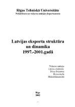Research Papers 'Latvijas eksporta struktūra un dinamika 1997.-2001.gadā', 1.