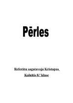 Research Papers 'Pērles', 1.