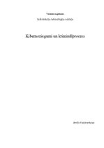 Research Papers 'Kibernoziegumi un kriminālprocess', 1.