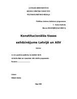 Research Papers 'Konstitucionālās tiesas salīdzinājums Latvijā un ASV', 1.