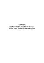 Summaries, Notes 'Starptautiskā tirdzniecība un eksports – muitas tarifi, brīvās tirdzniecības līg', 1.