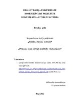 Summaries, Notes 'Pētījumu joma Latvijā: analītisks raksturojums', 1.