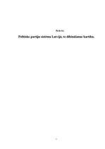 Research Papers 'Politisko partiju sistēma Latvijā, to dibināšanas kartība', 1.