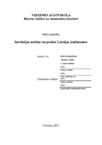 Research Papers 'Inovācijas nozīme un prakse Latvijas uzņēmumos', 1.