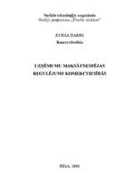 Research Papers 'Uzņēmumu maksātnespējas regulējums komerctiesībās', 1.