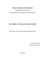 Research Papers 'Investīcijas, to formas un nozīme Latvijā', 1.
