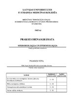 Practice Reports 'Mikrobioloģija un epidemioloģija', 1.