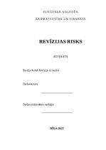 Research Papers 'Revīzijas risks', 1.