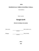 Summaries, Notes 'Programma "Google Earth"', 1.