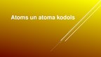 Presentations 'Atoms un kodols', 1.