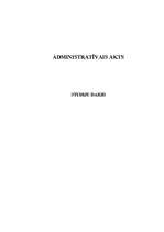 Research Papers 'Administratīvais akts', 1.