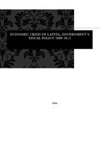Research Papers 'Economic Crisis of Latvia, Government’s Fiscal Policy 2009-2012', 1.