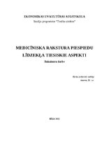 Term Papers 'Medicīniska rakstura piespiedu līdzekļu tiesiskie aspekti', 1.