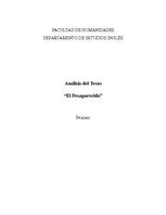 Summaries, Notes 'Análisis del Texto "El Desaparecido"', 1.