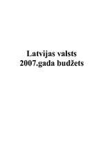 Research Papers 'Latvijas valsts 2007.gada budžets', 1.