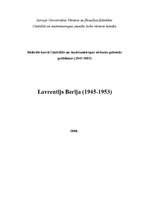 Research Papers 'Lavrentijs Berija (1945.-1953.)', 1.