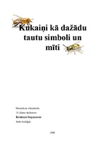 Research Papers 'Kukaiņi kā dažādu tautu simboli un mīti', 1.