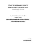 Samples 'Materiālu deformācija un rekristalizācija, tehnoloģiskās pārbaudes', 1.