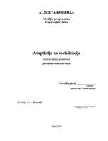 Research Papers 'Darbinieka adaptācija un socializācija', 1.