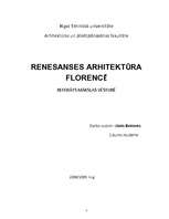Research Papers 'Renesanses arhitektūra Florencē', 1.