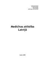 Research Papers 'Medicīnas attīstība Latvijā', 1.